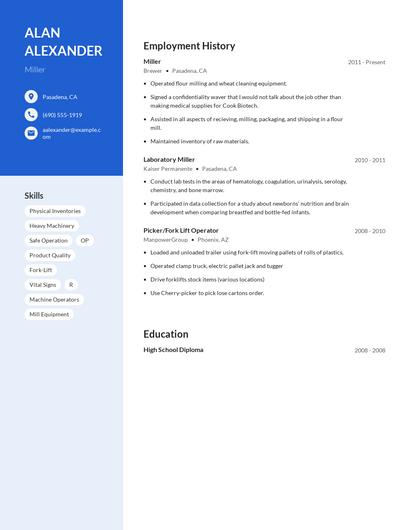 Miller Resume