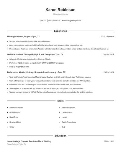 Resume example 1