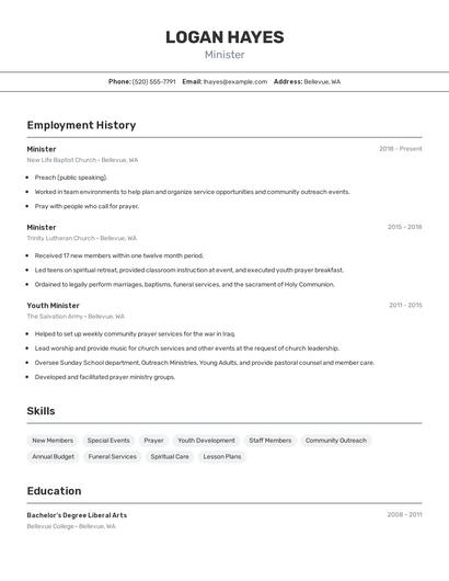 Resume example 2