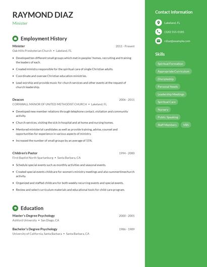 Resume example 4
