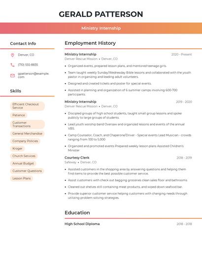 Resume example 3
