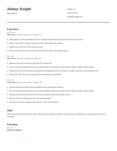 Mixer Driver Resume