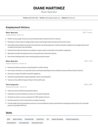 Resume example 2