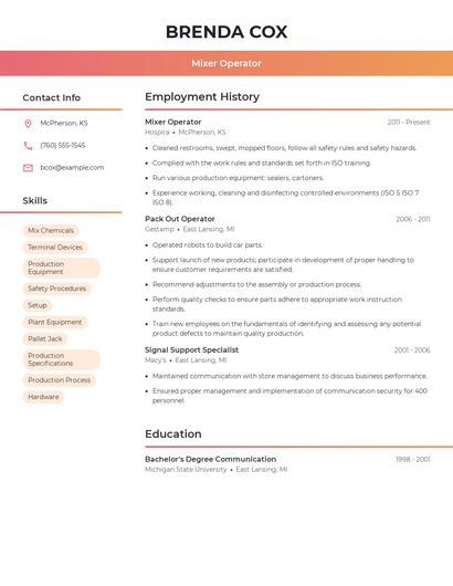 Resume example 3
