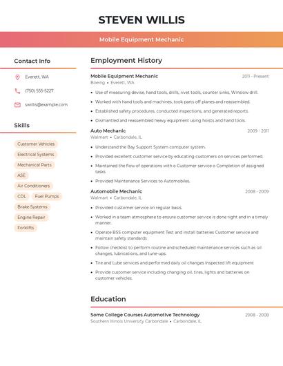 Resume example 3
