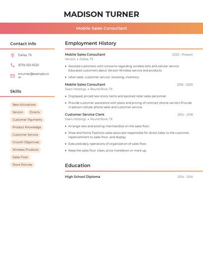 Resume example 3