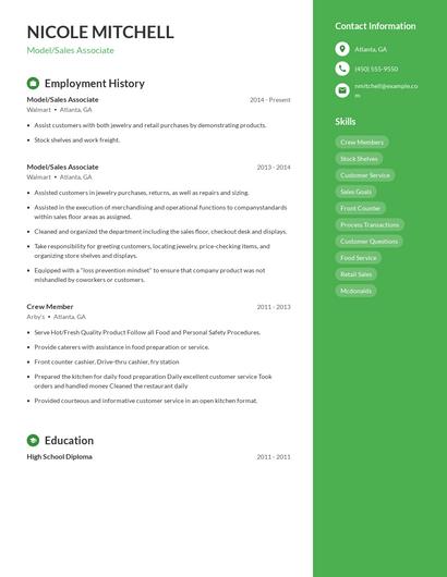 Resume example 5