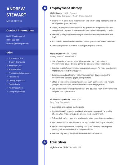 Mold Blower Resume
