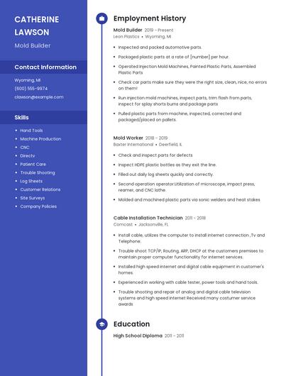 Mold Builder Resume