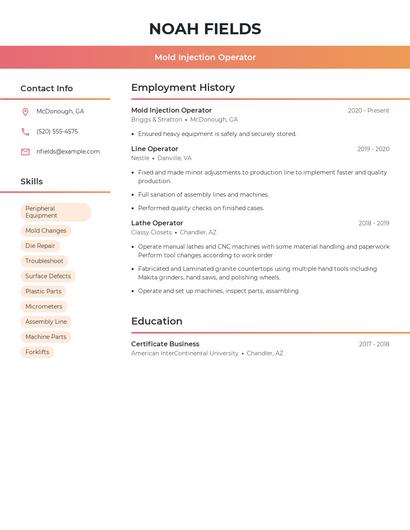 Resume example 3