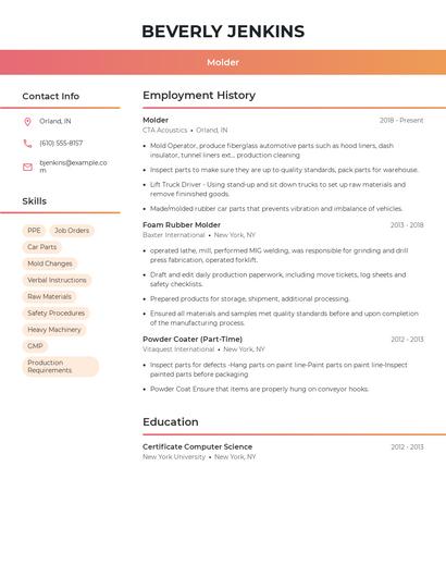 Resume example 3
