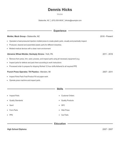 Resume example 1