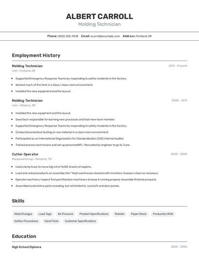 Resume example 2