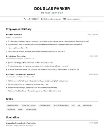 Resume example 2