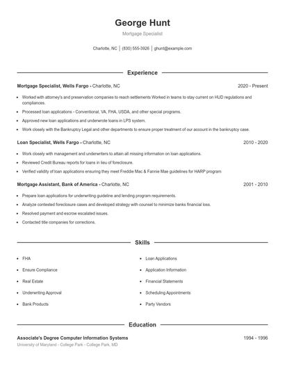 Resume example 1