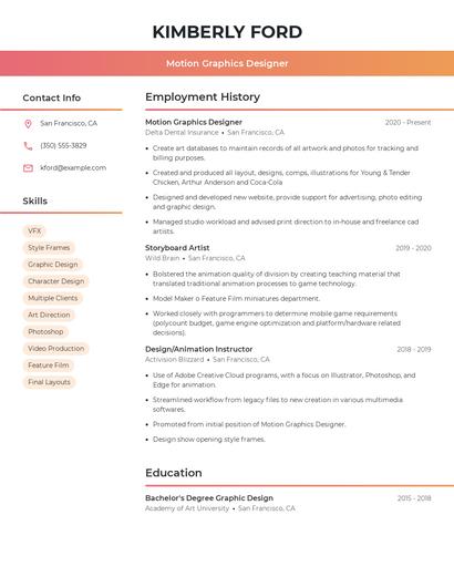 Resume example 3
