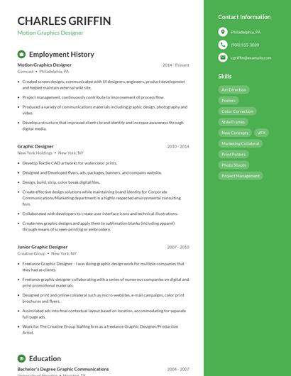Resume example 4