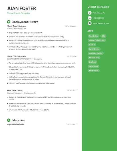 Resume example 5