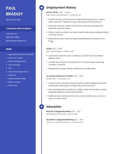 Motor Driver Resume
