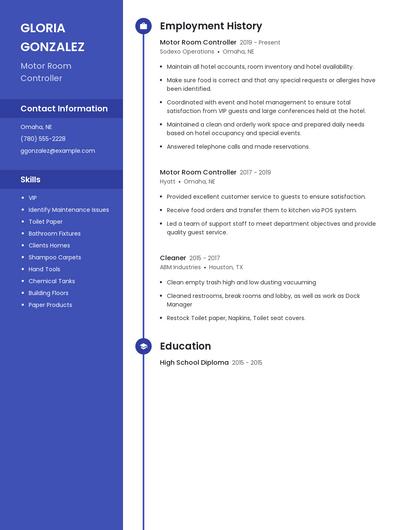 Motor Room Controller Resume