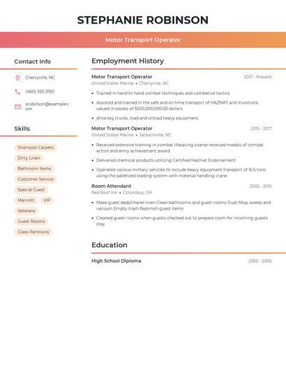 Resume example 3