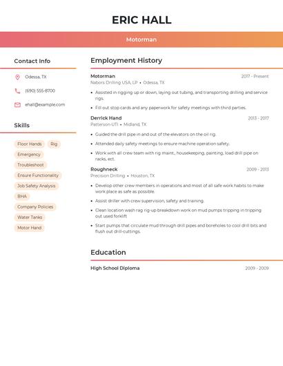 Resume example 3