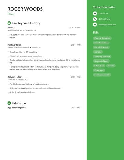 Resume example 4