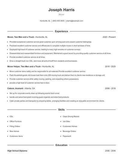 Resume example 1