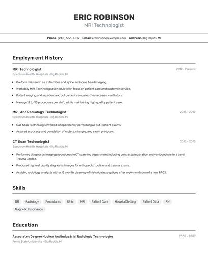Resume example 2