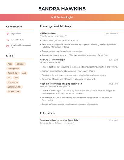 Resume example 3