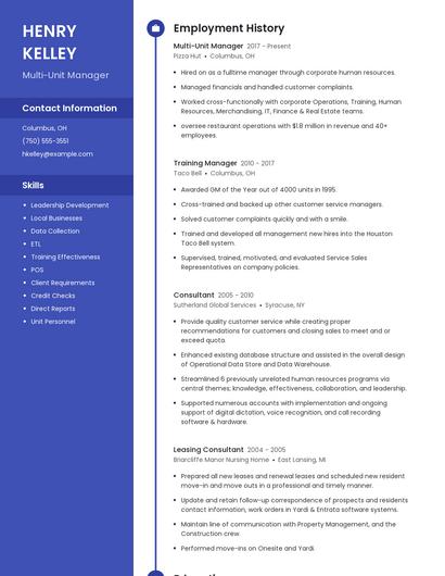 Resume example 4