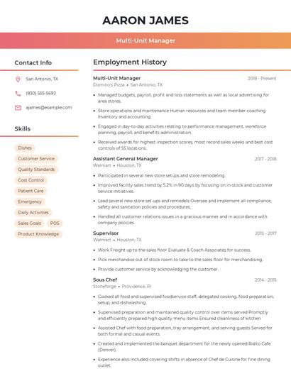 Resume example 3