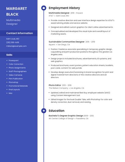 Multimedia Designer Resume