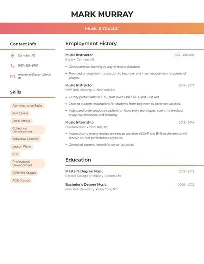 Resume example 3