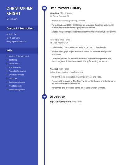 Musician Resume