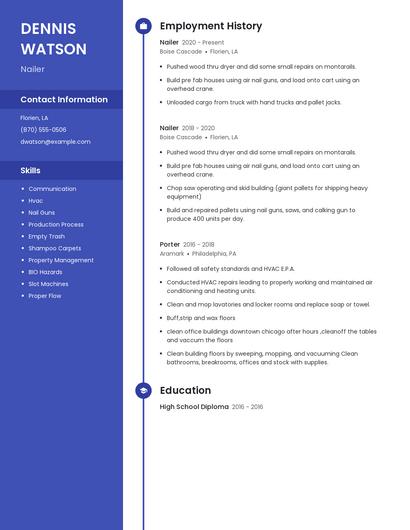 Nailer Resume