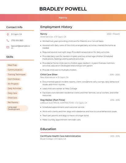 Resume example 3