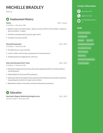 Resume example 5