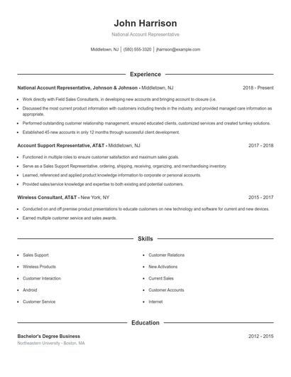 Resume example 1