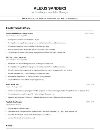 Resume example 2