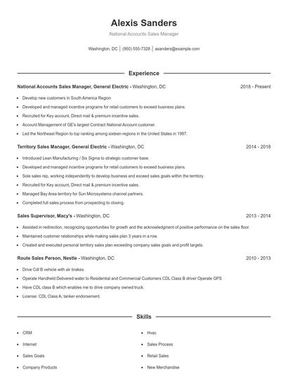 Resume example 1