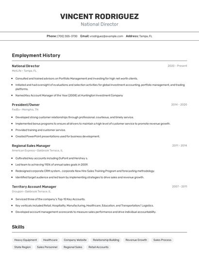 Resume example 2