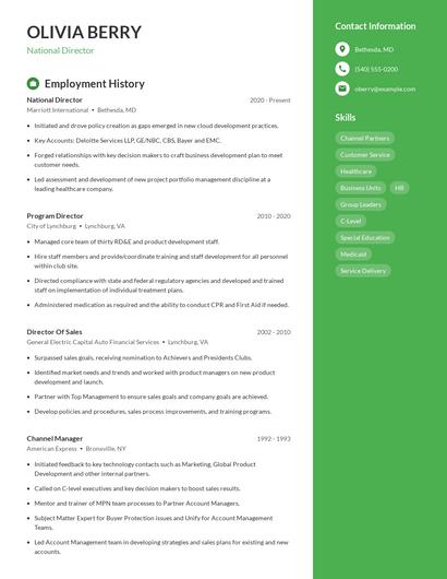 Resume example 5