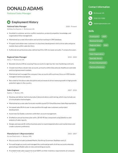 Resume example 4