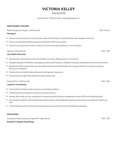 Navigator Resume