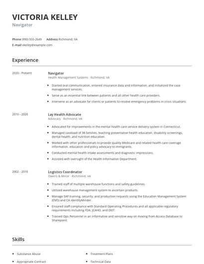 Navigator Resume