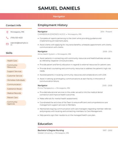 Navigator Resume