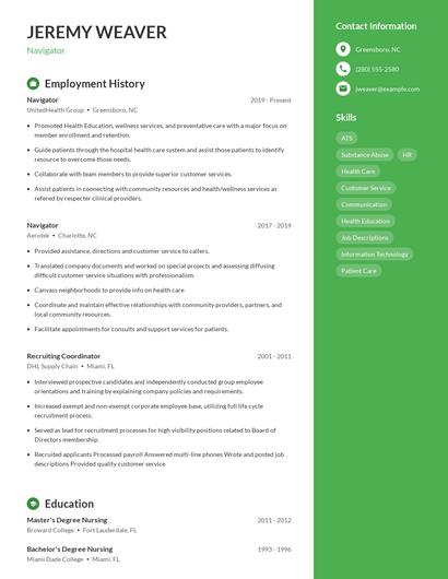 Resume example 5