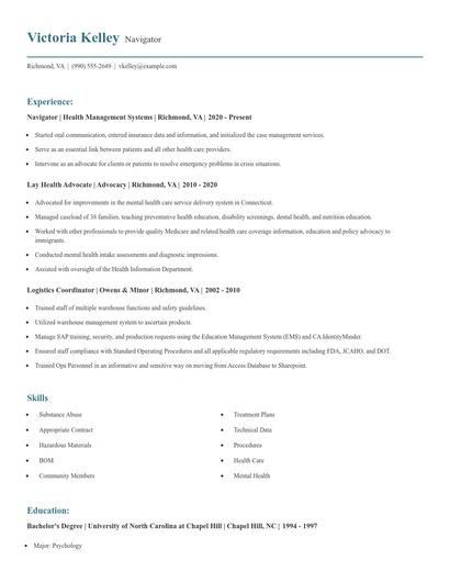 Navigator Resume