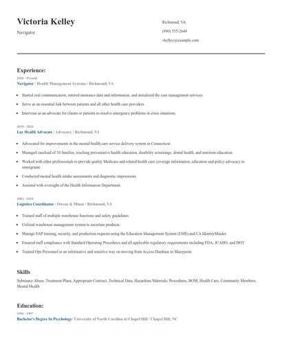 Navigator Resume